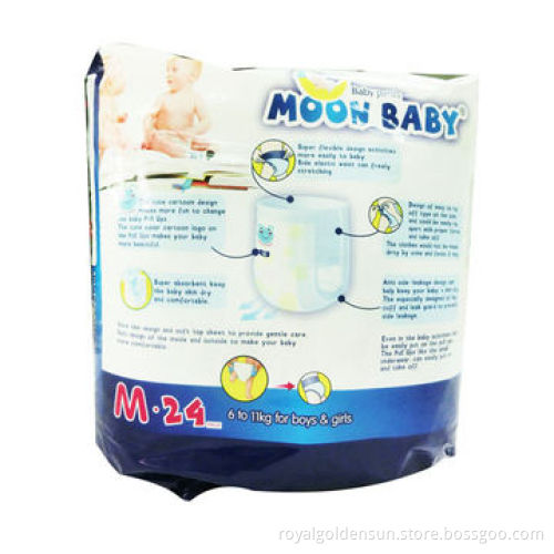 Baby diapers with soft non-woven surface